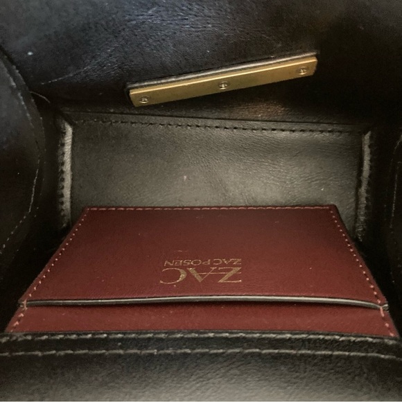 ZAC POSEN Mini Burgundy Flap Chain Crossbody - Picture 8 of 11